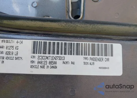 2014 Chrysler 300C Awd из США, поврежденный, VIN 2C3CCAKT1EH273313